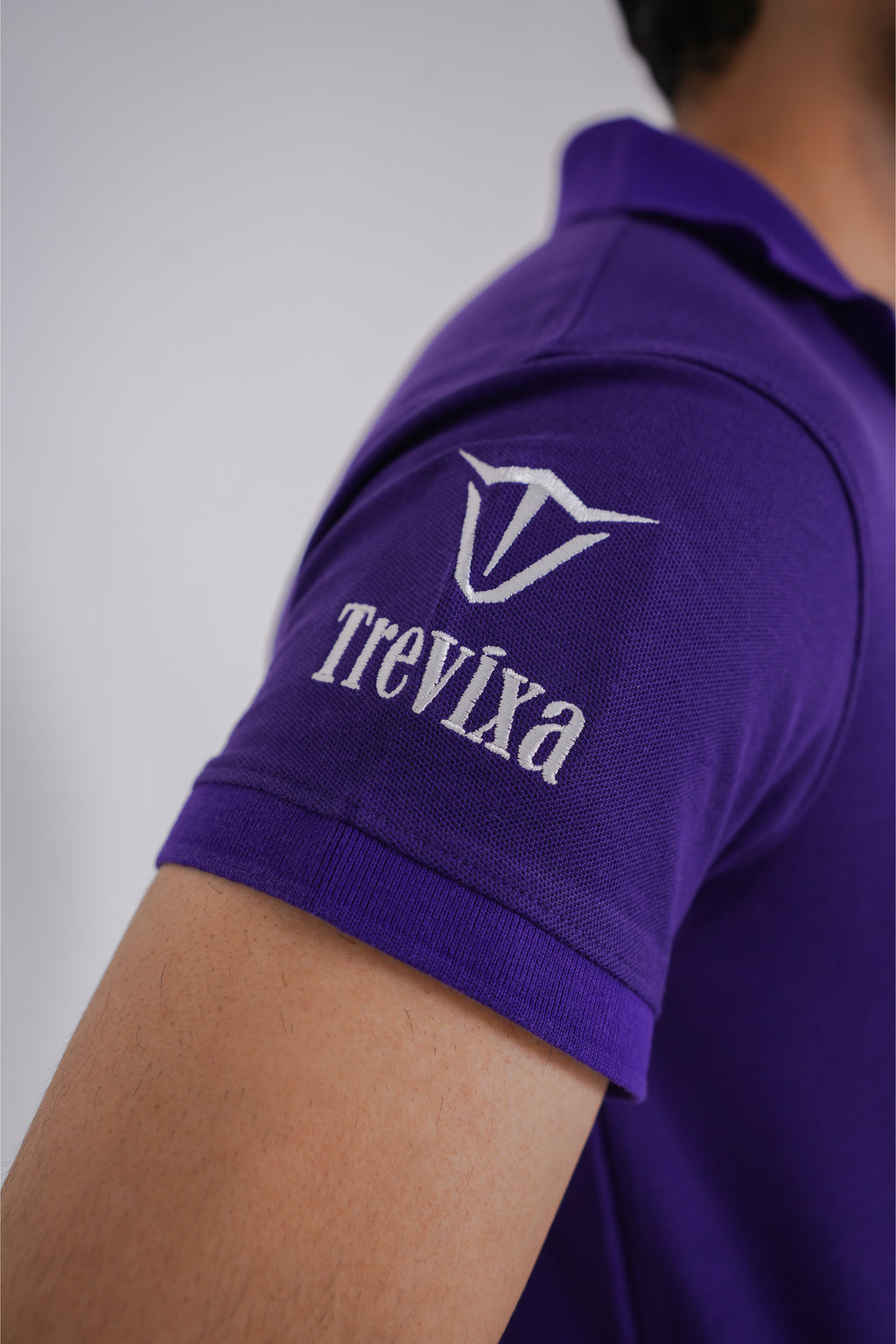 Purple V-Neck Polo Shirt – Comfortable & Stylish